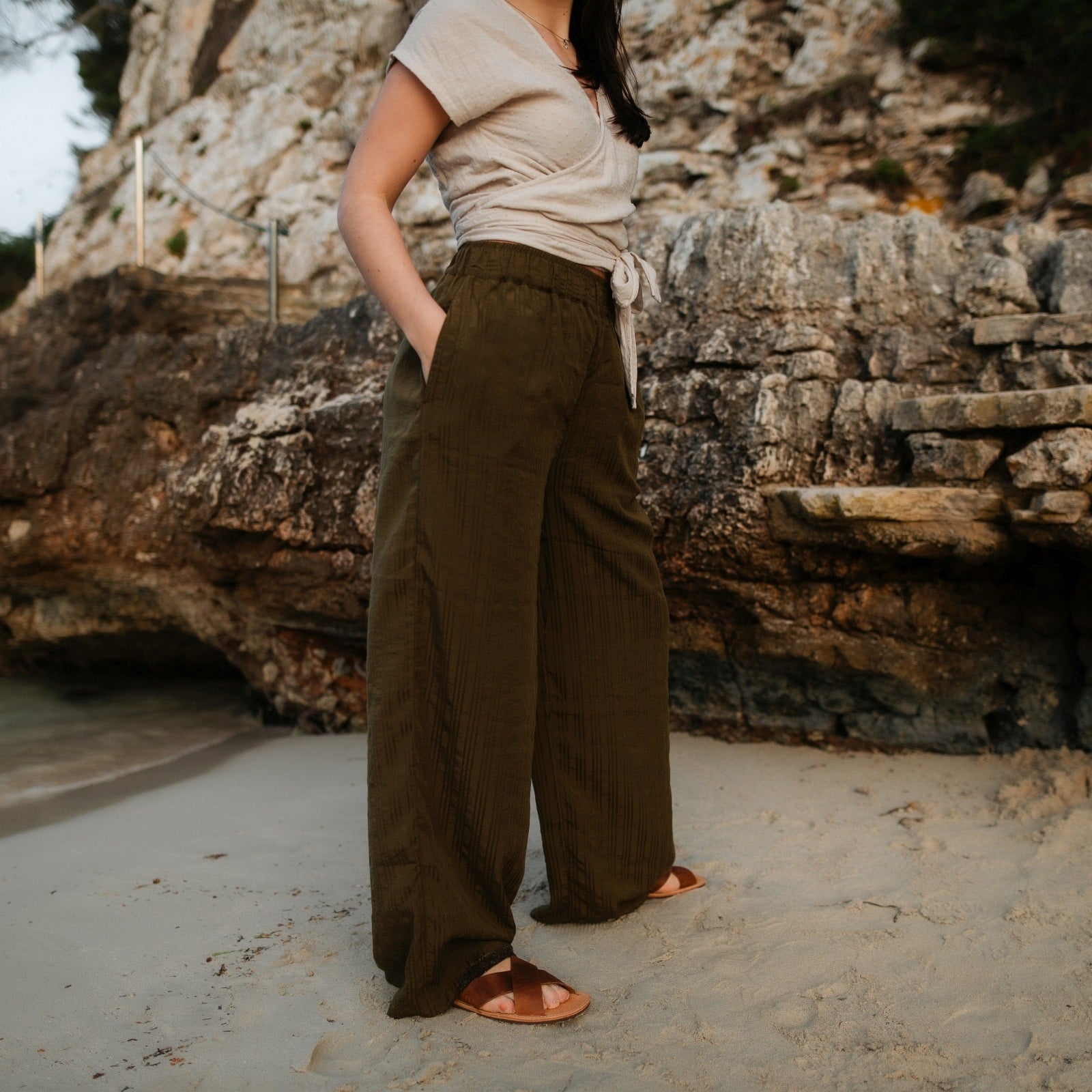 NORDLICHT Liska Palazzo Hose Tencel High Waist