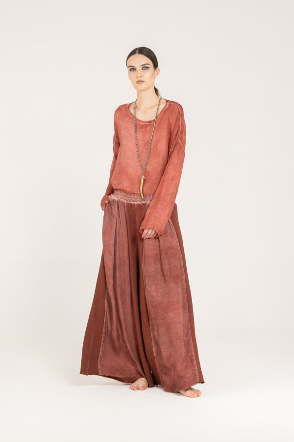Sanctamuerte Pantaloni Loose Fit Hose Palazzo Viskose