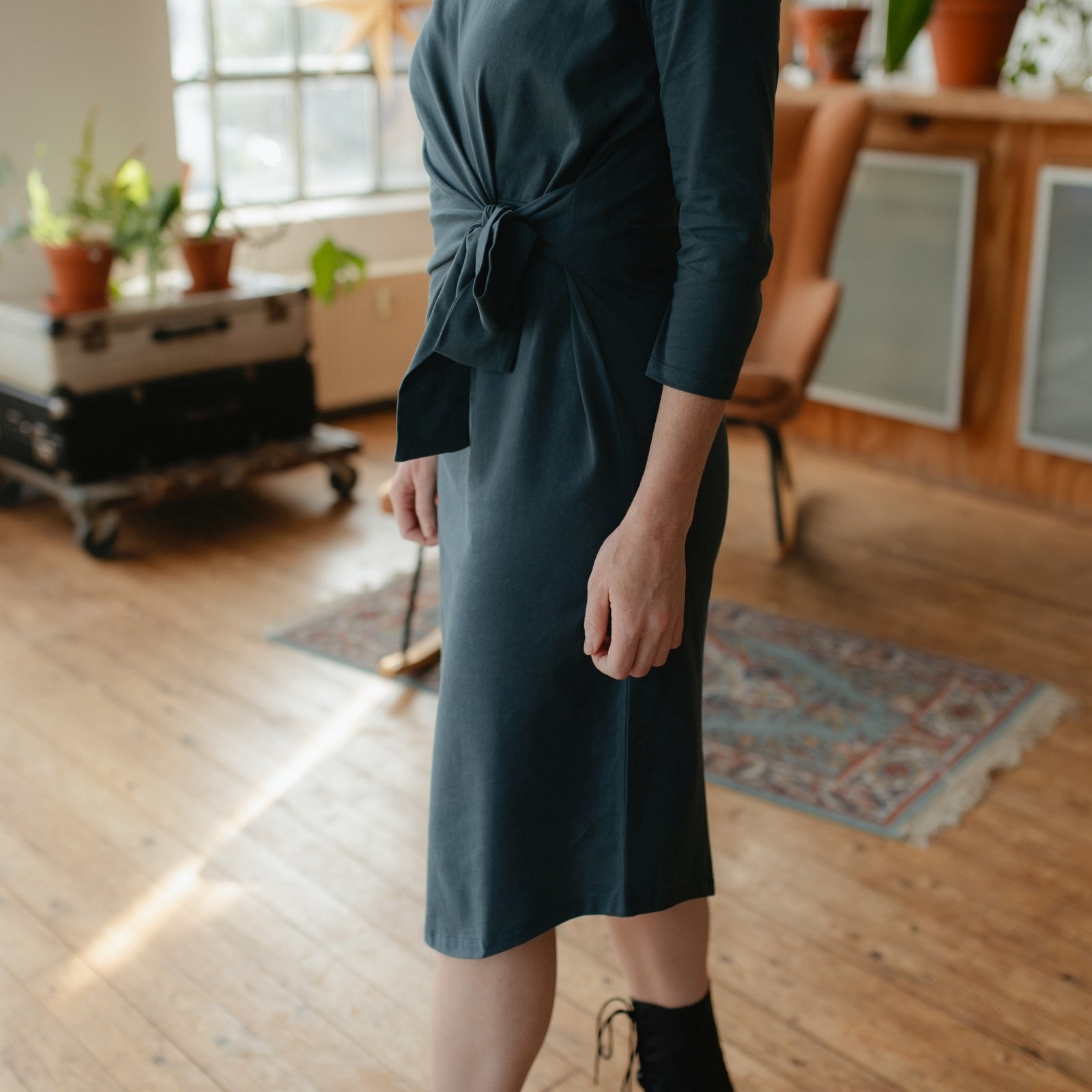 NORDLICHT Kleider Greta Langarm Jerseykleid Bio-Baumwolle