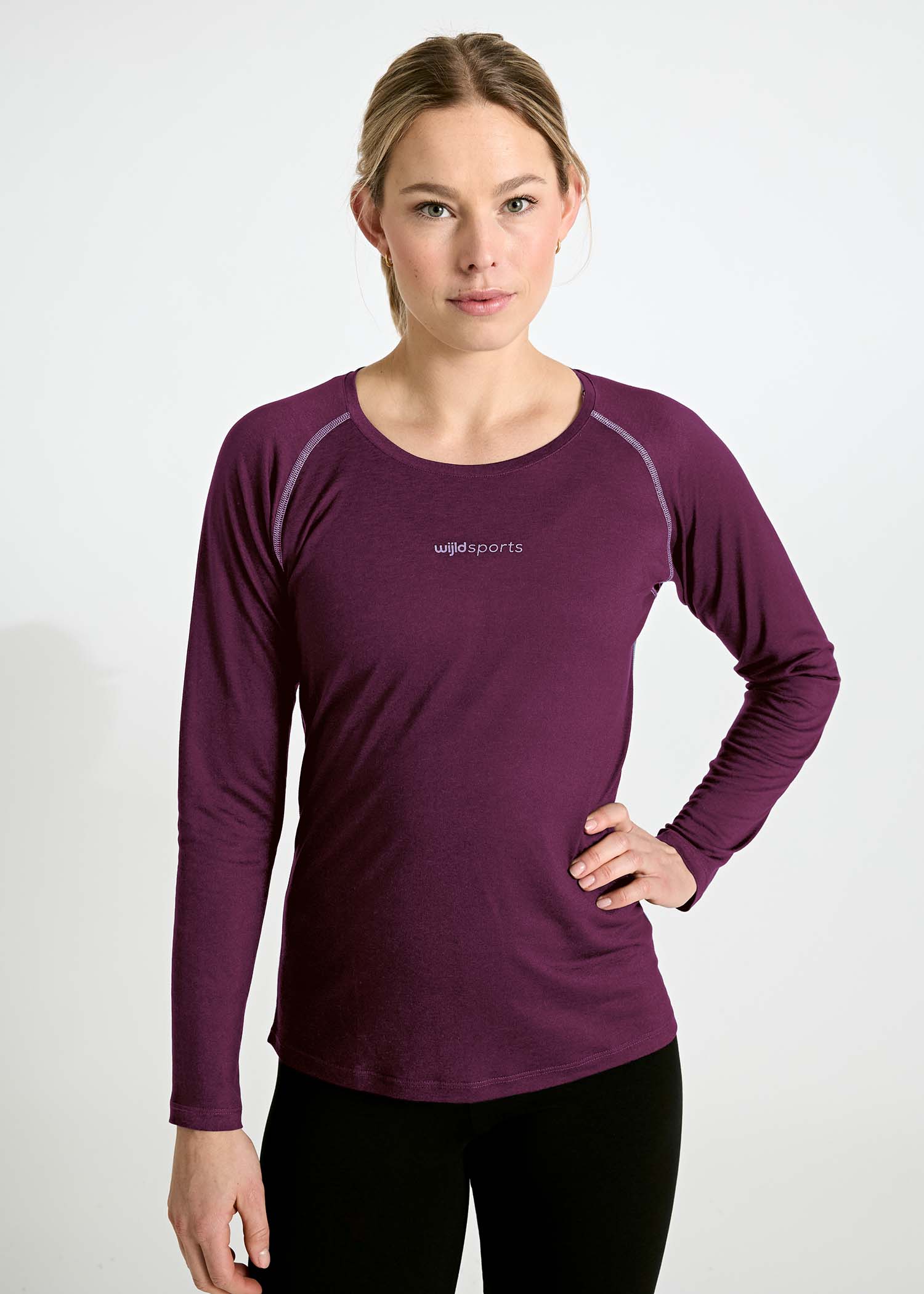 Wijld Nellie Purple Lavender Damen Sportshirt langarm