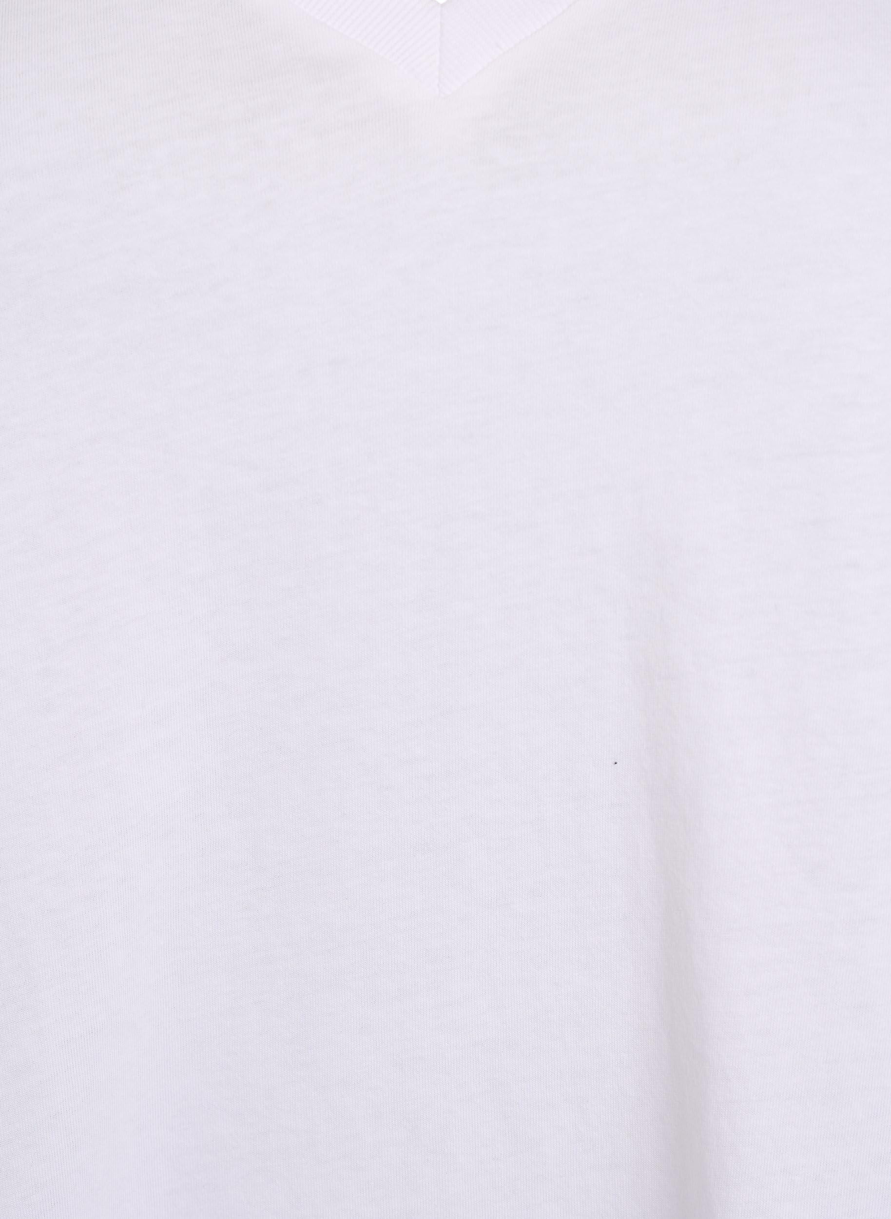 Zizzi T-Shirt Baumwolle V-Ausschnitt Shirt Schwarz 42-44