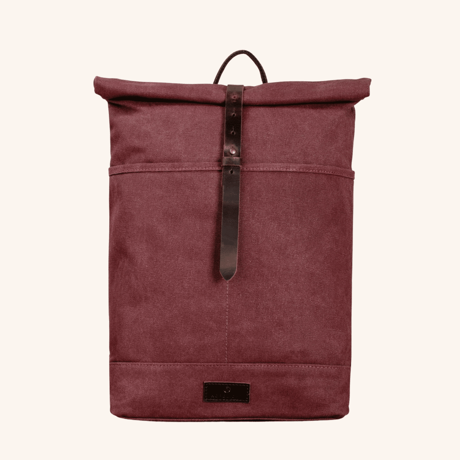 NORDLICHT Tamo Rucksack Bordeaux Rot Rolltop Leder