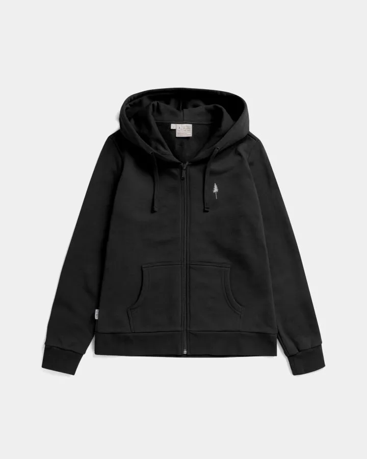 NIKIN TreeHoodie Jacket Damen Kapuzenjacke Schwarz Bio-Baumwolle