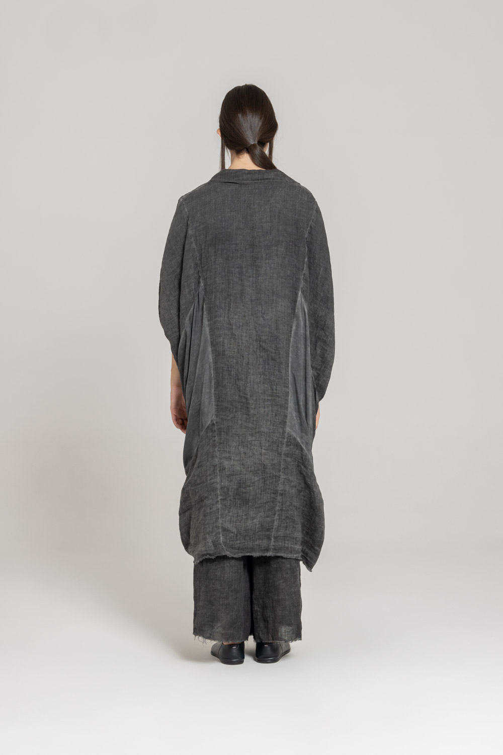 Sanctamuerte Capispalla Kimono Blazer Over Blazer Leinen