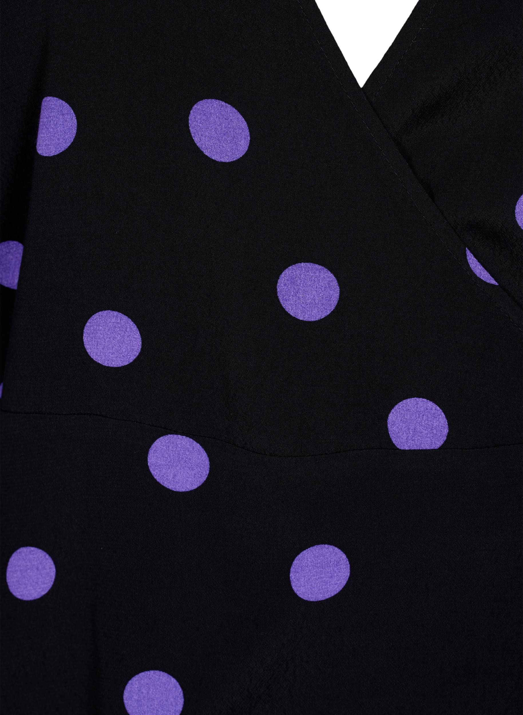 Zizzi Wickelbluse Damen V-Ausschnitt Punkte Viskose