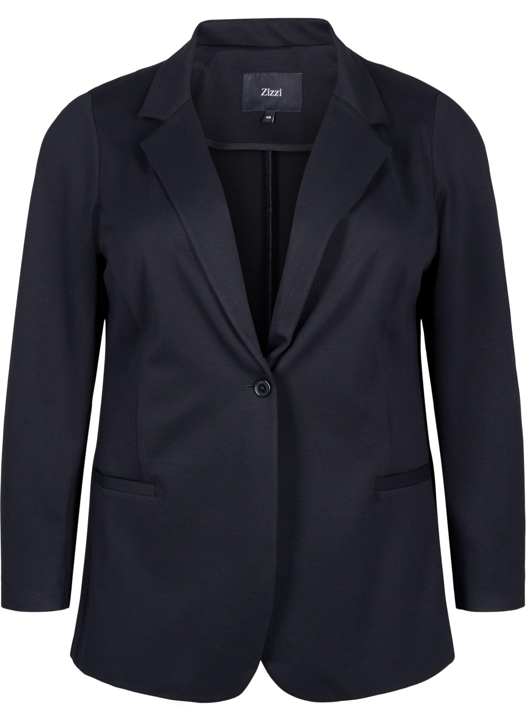 Zizzi Blazer Stretch Gr. 42 Große Größen Viskose 1-Knopf