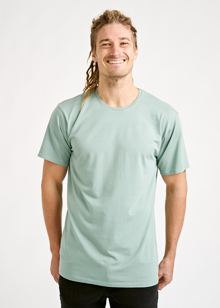 Wijld Timo Green Bay Herren T-Shirt Grün Lyocell Elasthan