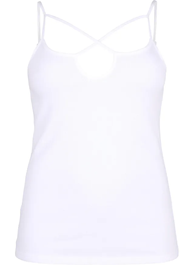 Zizzi Singlet Top Rib Top Große Größen Bio-Baumwolle