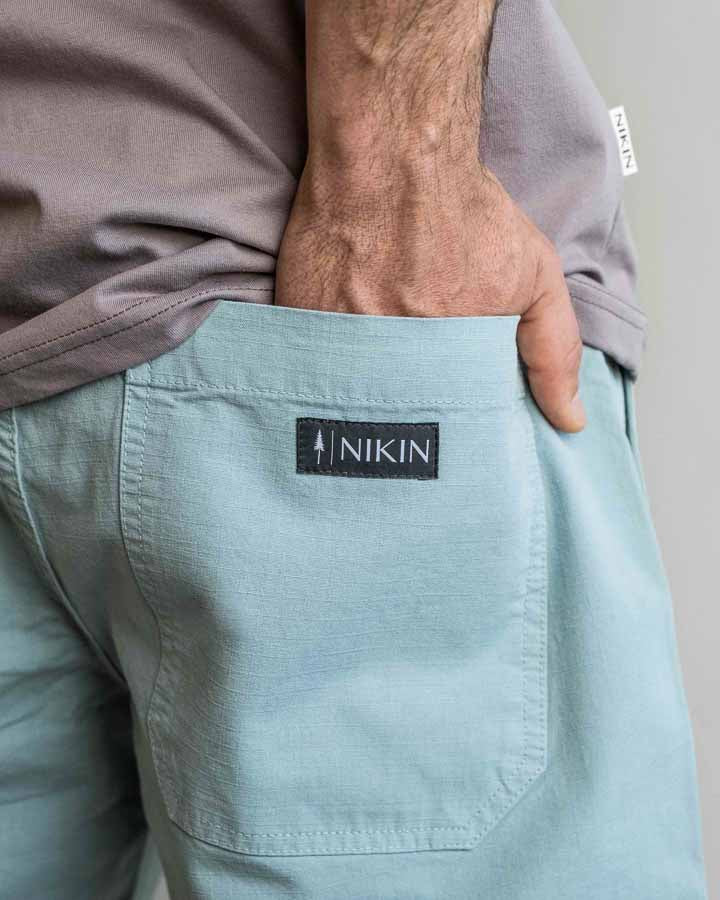 NIKIN TreeShorts Ripstop Shorts Dusty Teal Bio-Baumwolle
