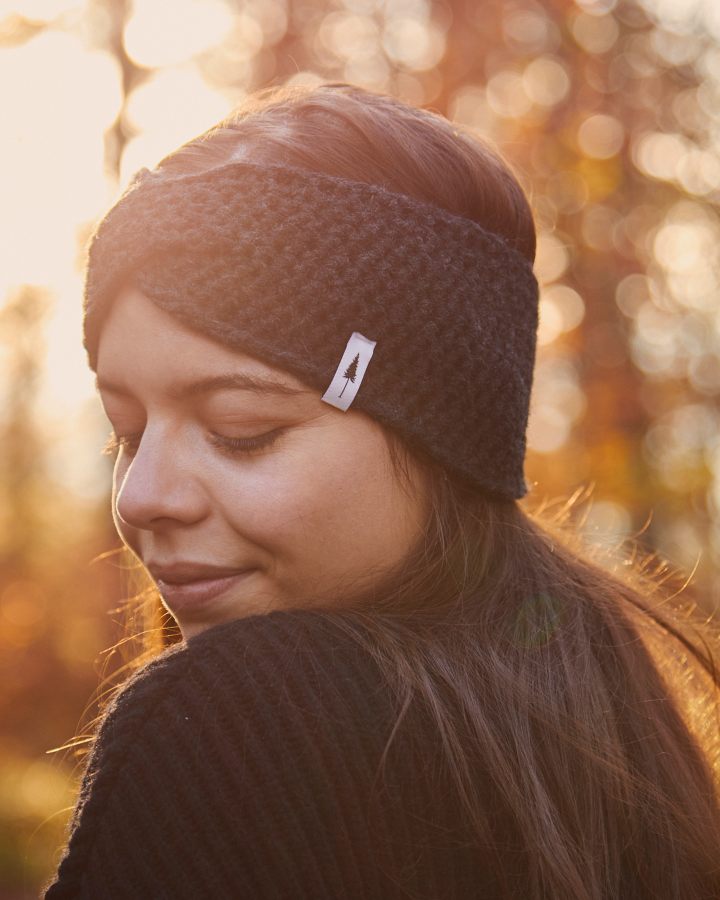 NIKIN TreeHeadband Knitted Twist Stirnband Black Mel