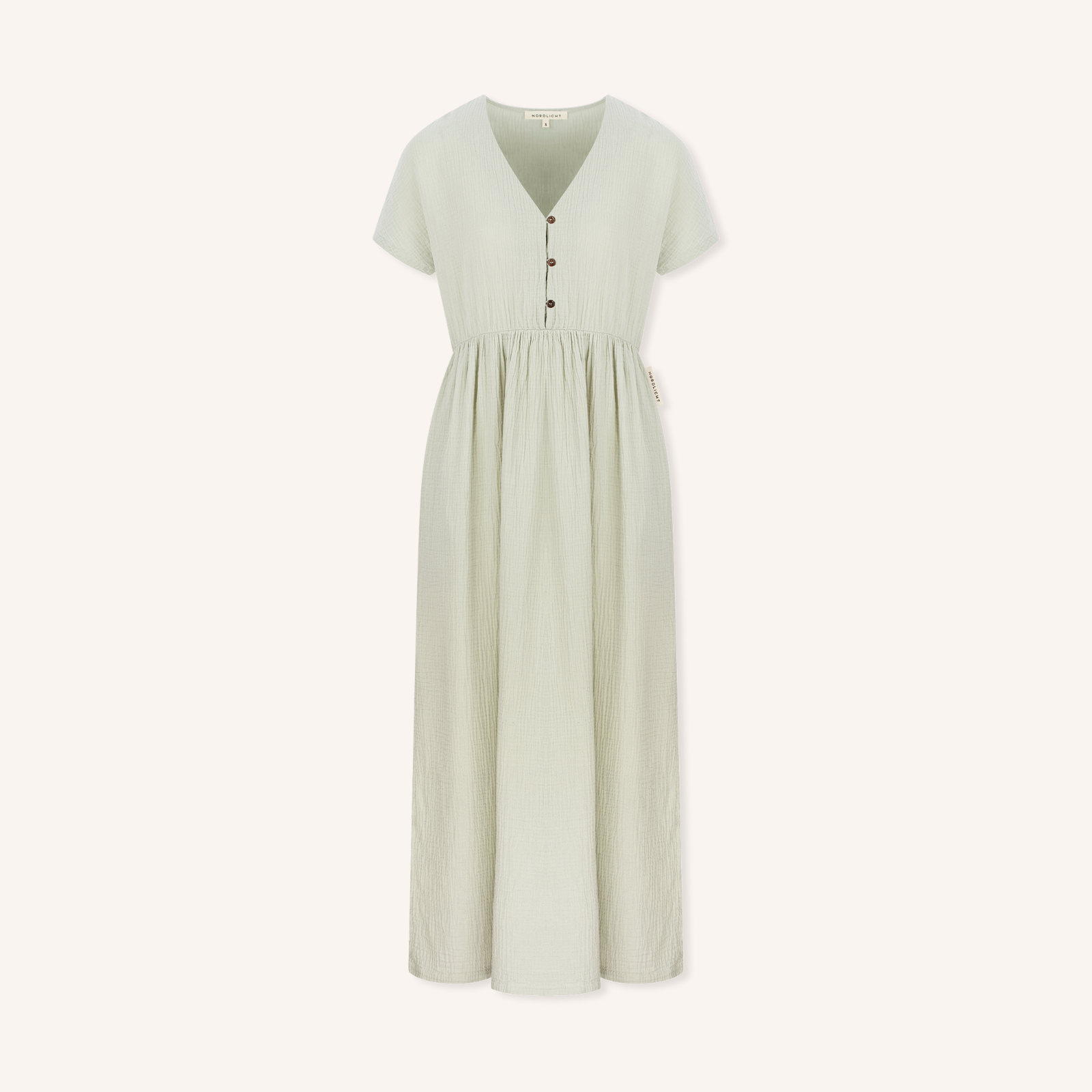 Nordlicht Alma Musselin Kleid Damen M Salbei Bio