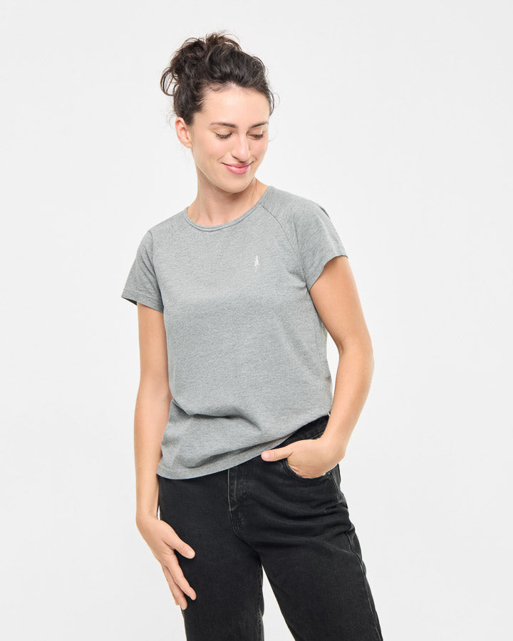 NIKIN TreeShirt Raglan Coffee Grey Mel T-Shirt Damen