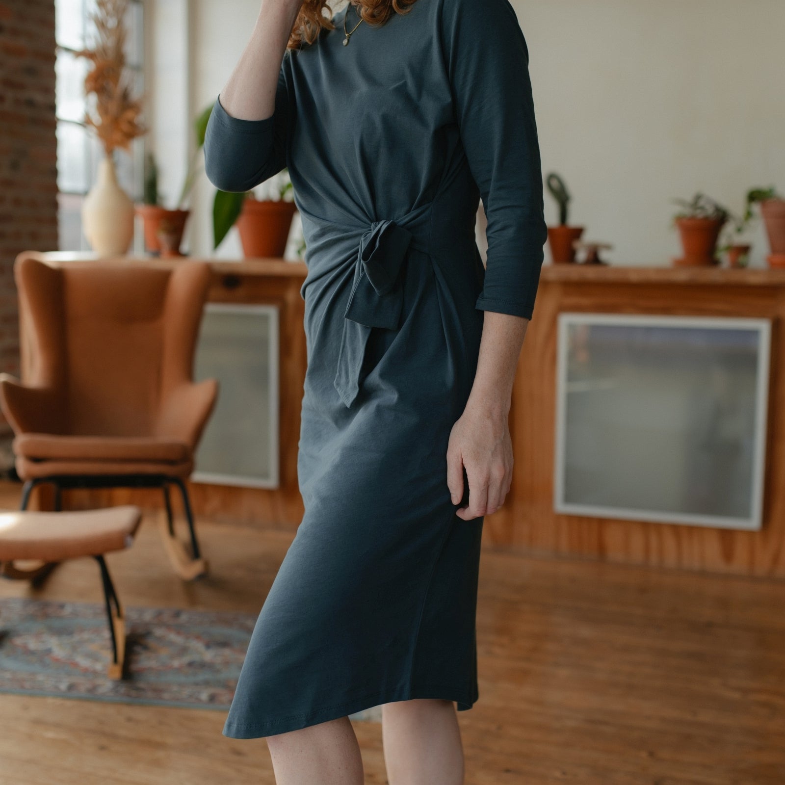 NORDLICHT Kleider Greta Langarm Jerseykleid Bio-Baumwolle