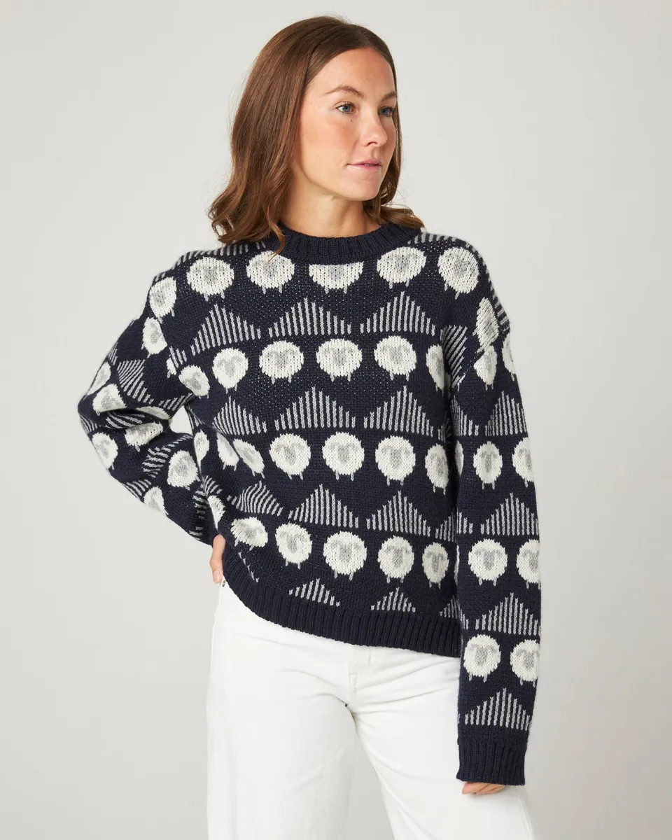 Peregrine Megan Sheep Jumper Damenpullover Ecru Merino