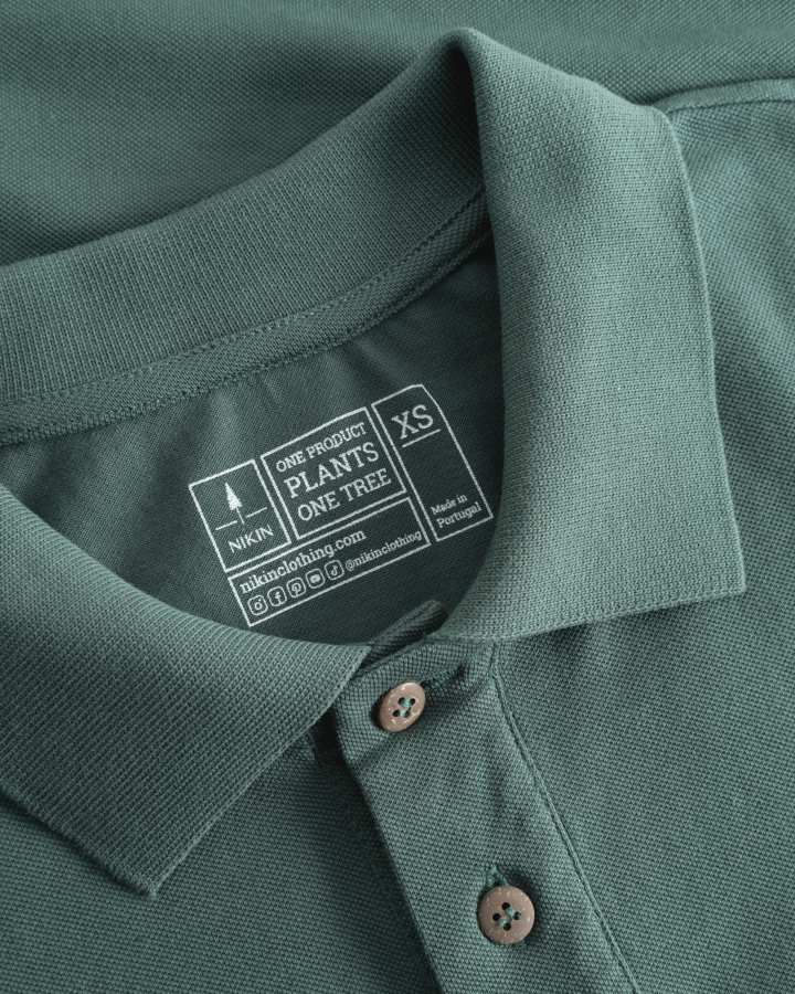NIKIN TreePolo Polo-Shirt Juniper Bio-Baumwolle