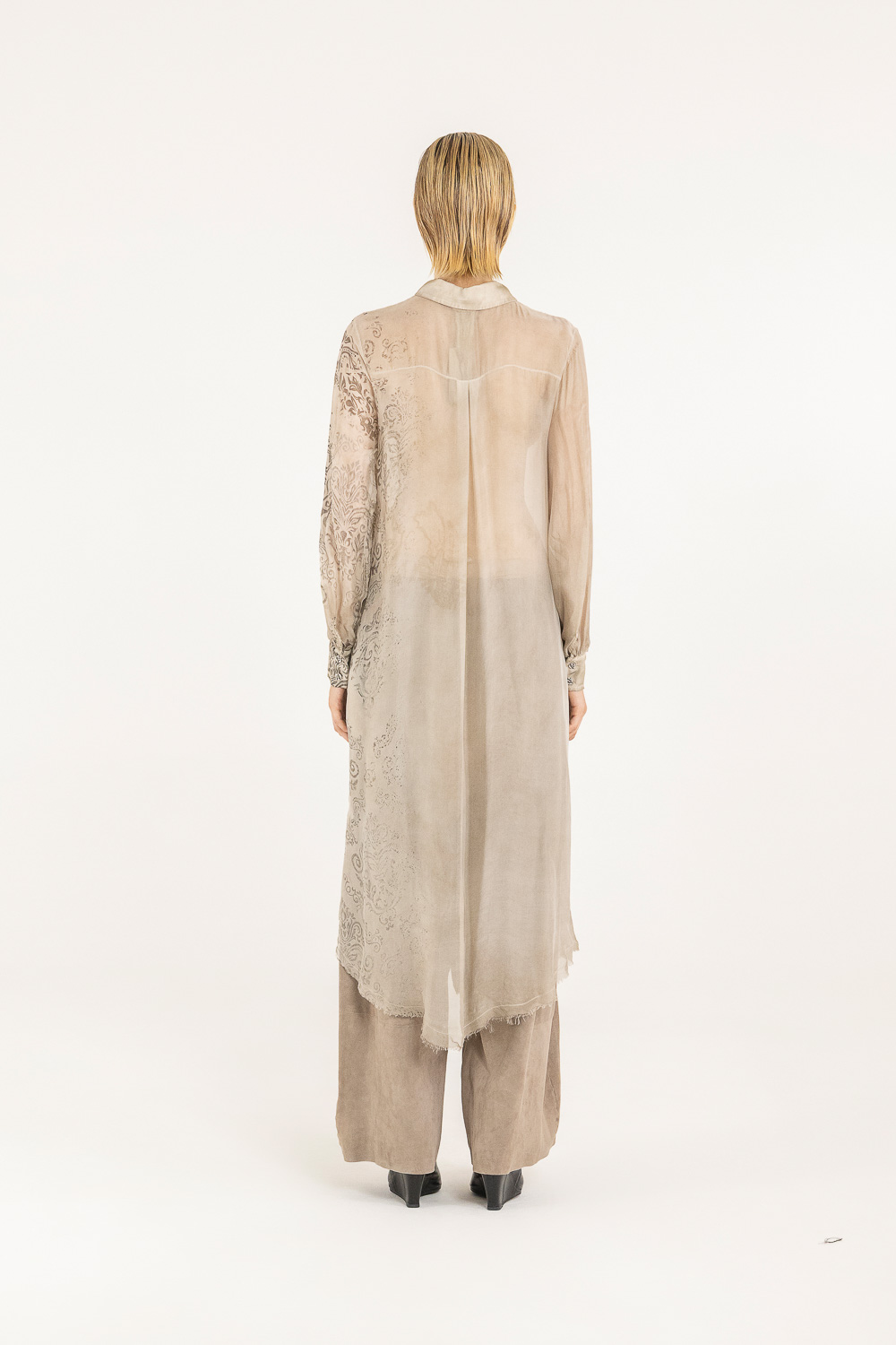 Sanctamuerte Abiti Chemisier Hemdkleid Viskose Seide