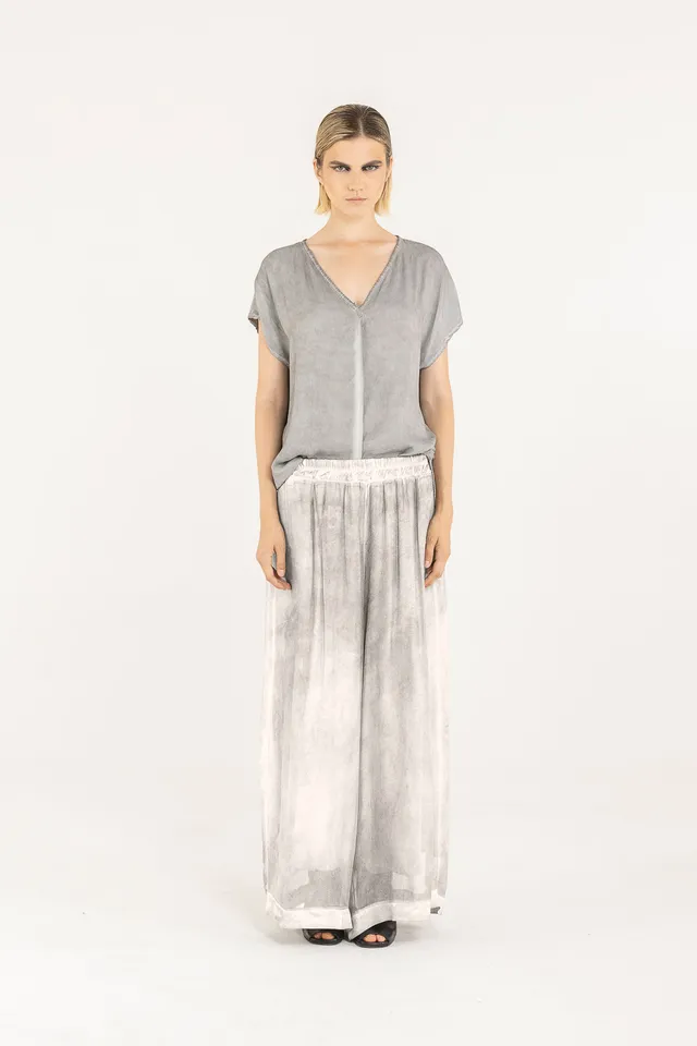 Sanctamuerte Pantaloni Pantalone Palazzo Hose Viskose