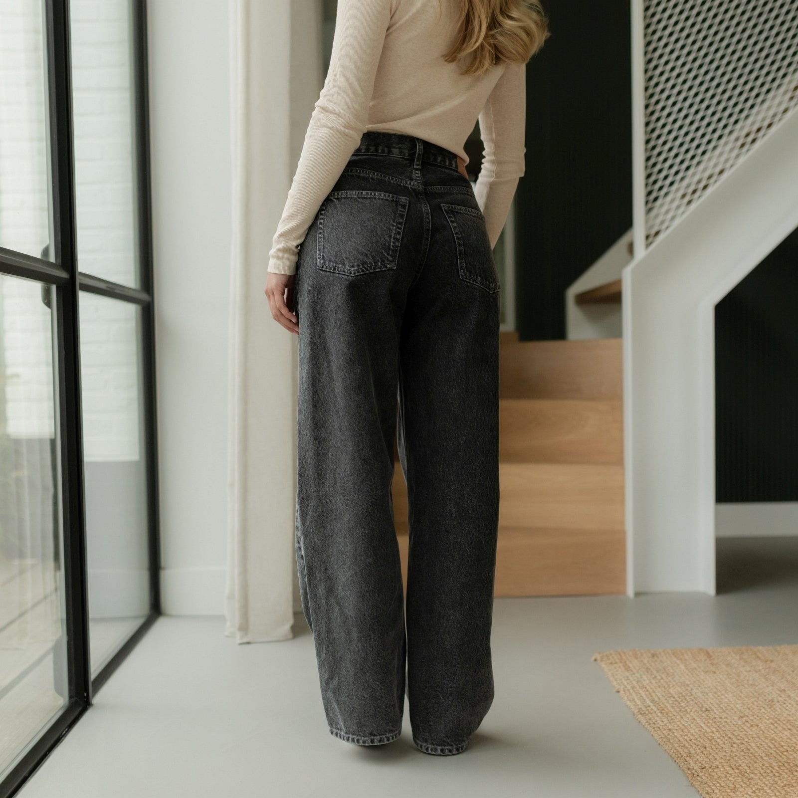 Nordlicht Juna Barrel Jeans Damen Grau Bio-Denim