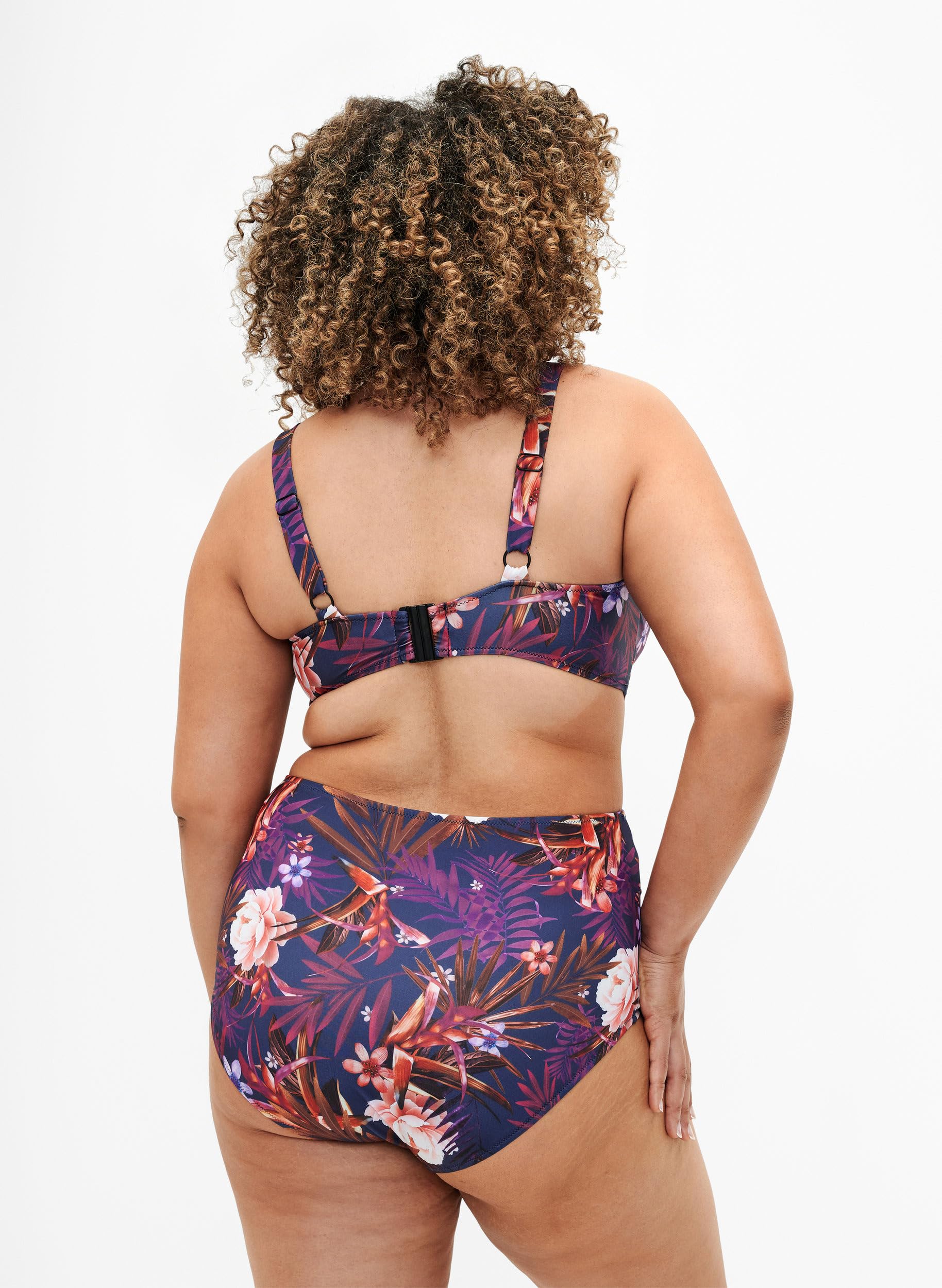 Zizzi Swim Bikini Unterteil Damen High-Waist Print