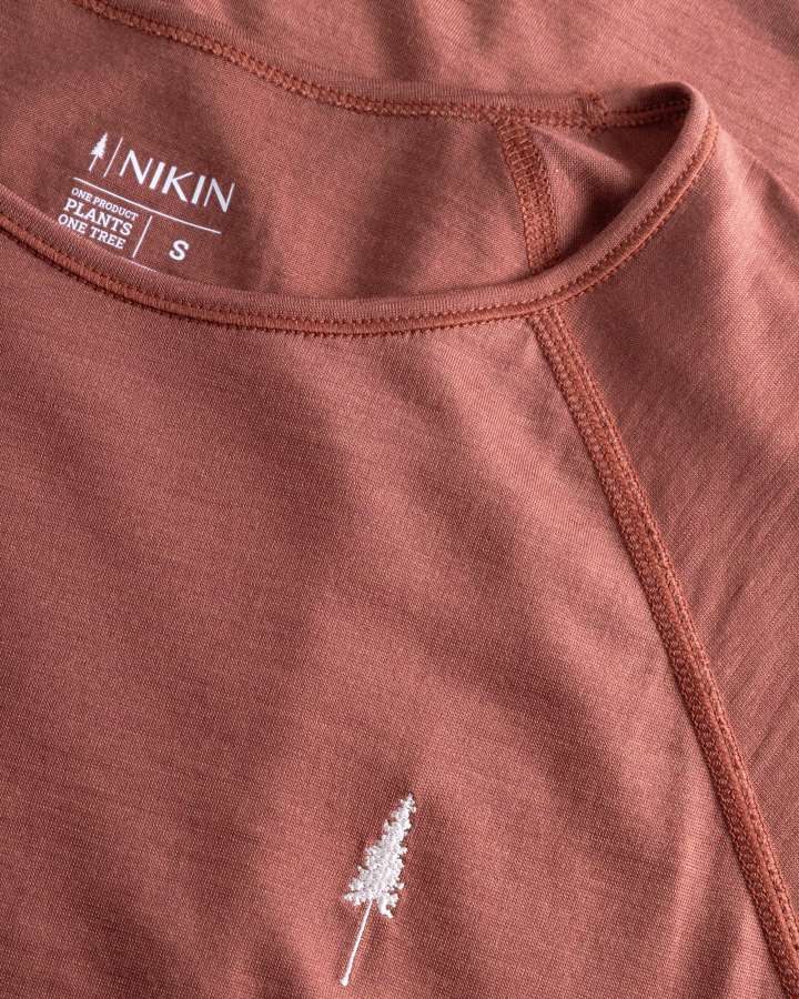 NIKIN TreeShirt Wool Women Tuscan Red Mel T-Shirt Merinowolle
