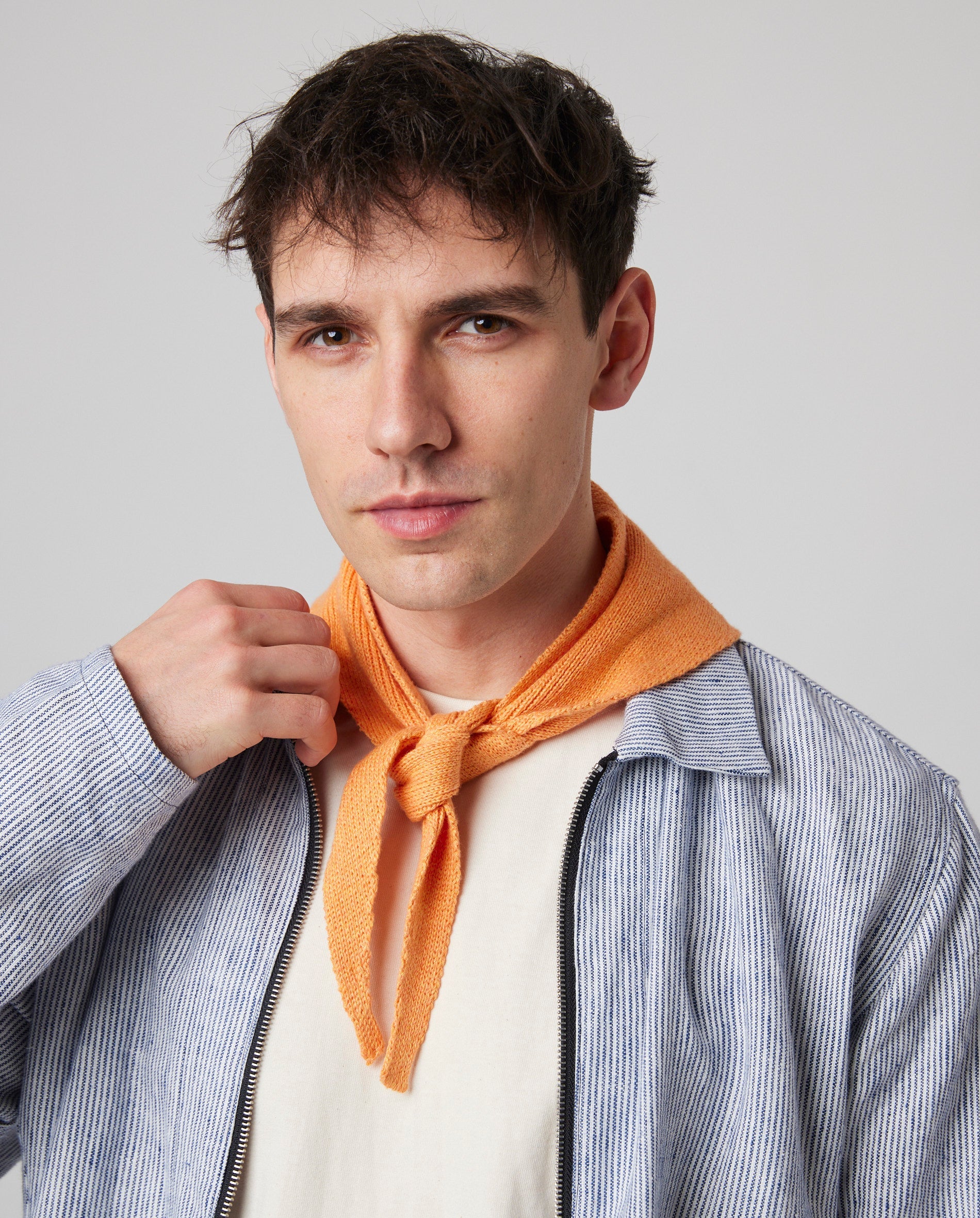 Peregrine Knitted Neck Tie Strickkrawatte Weiß