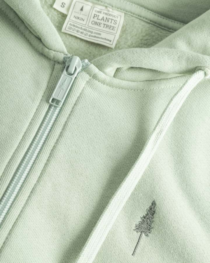NIKIN TreeHoodie Jacket Damen Kapuzenjacke Cool Matcha Bio-Baumwolle