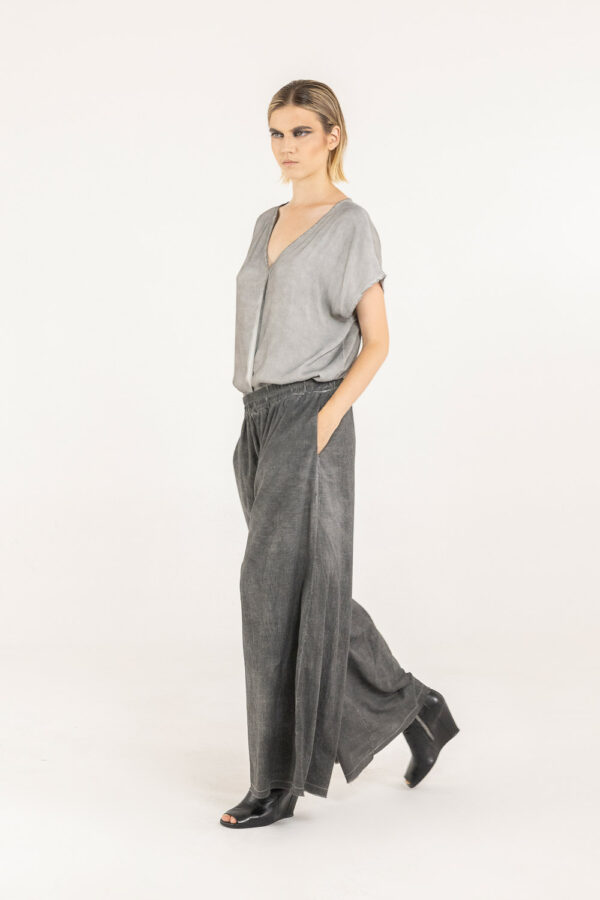 Sanctamuerte Pantaloni Palazzo Hose Baumwolle Seide