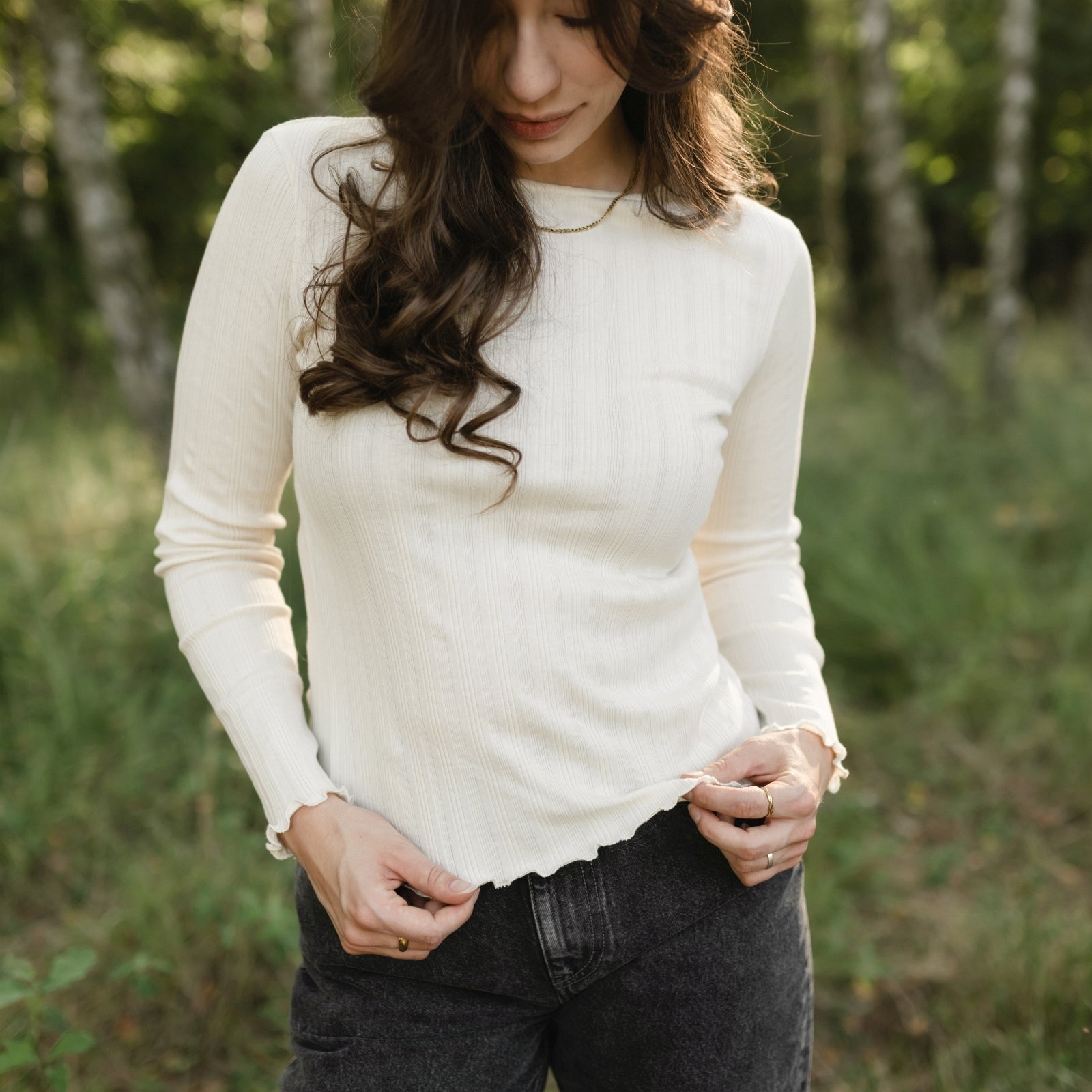 Nordlicht Maja Langarmshirt Longsleeve Natur Bio-Baumwolle