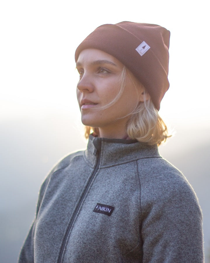 NIKIN Treeanie Chestnut Beanie Baumwolle braun One Size