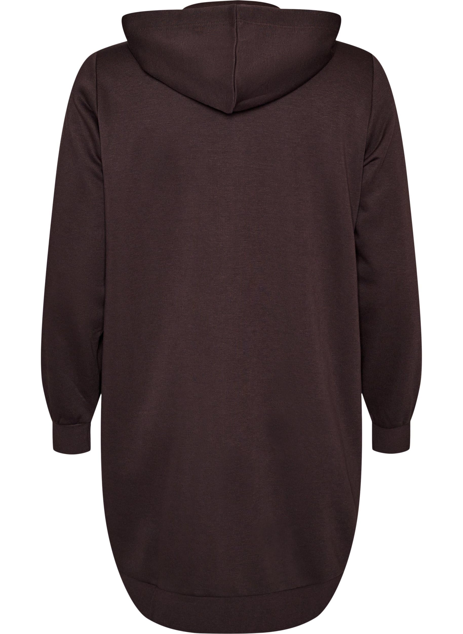 Zizzi Jackets Langer Hoodie mit Reißverschluss Größe 46-48