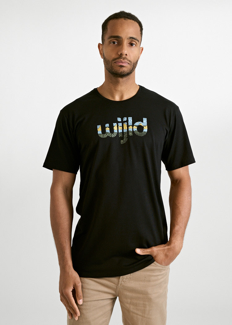 Wijld Timo Landscape T-Shirt Herren Print Holz 200 g/m²