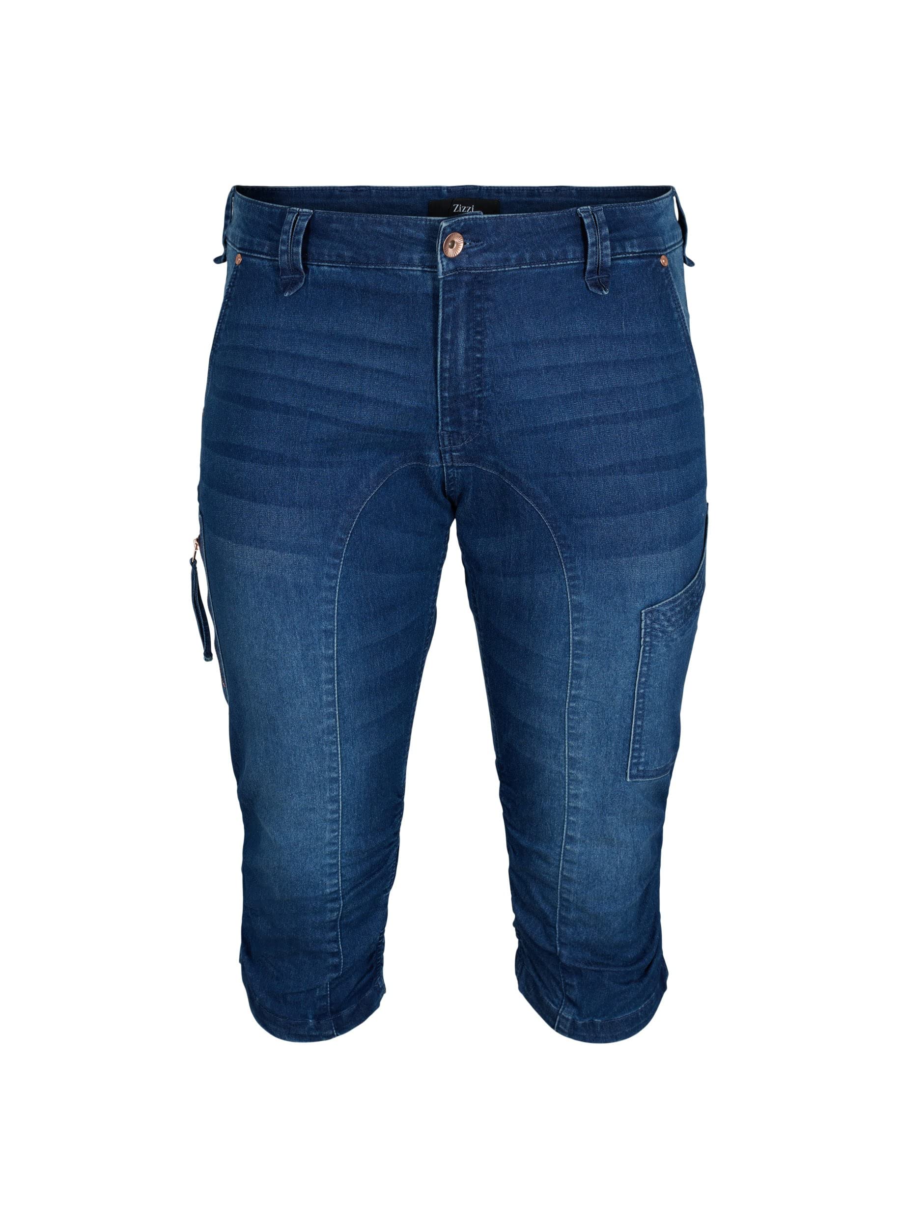 ZIZZI Jeans Capri Jeans 3/4 Slim Fit Baumwolle Stretch