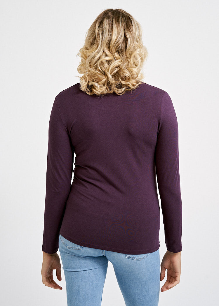 Wijld Maya Langarmshirt Lyocell Plum Perfect