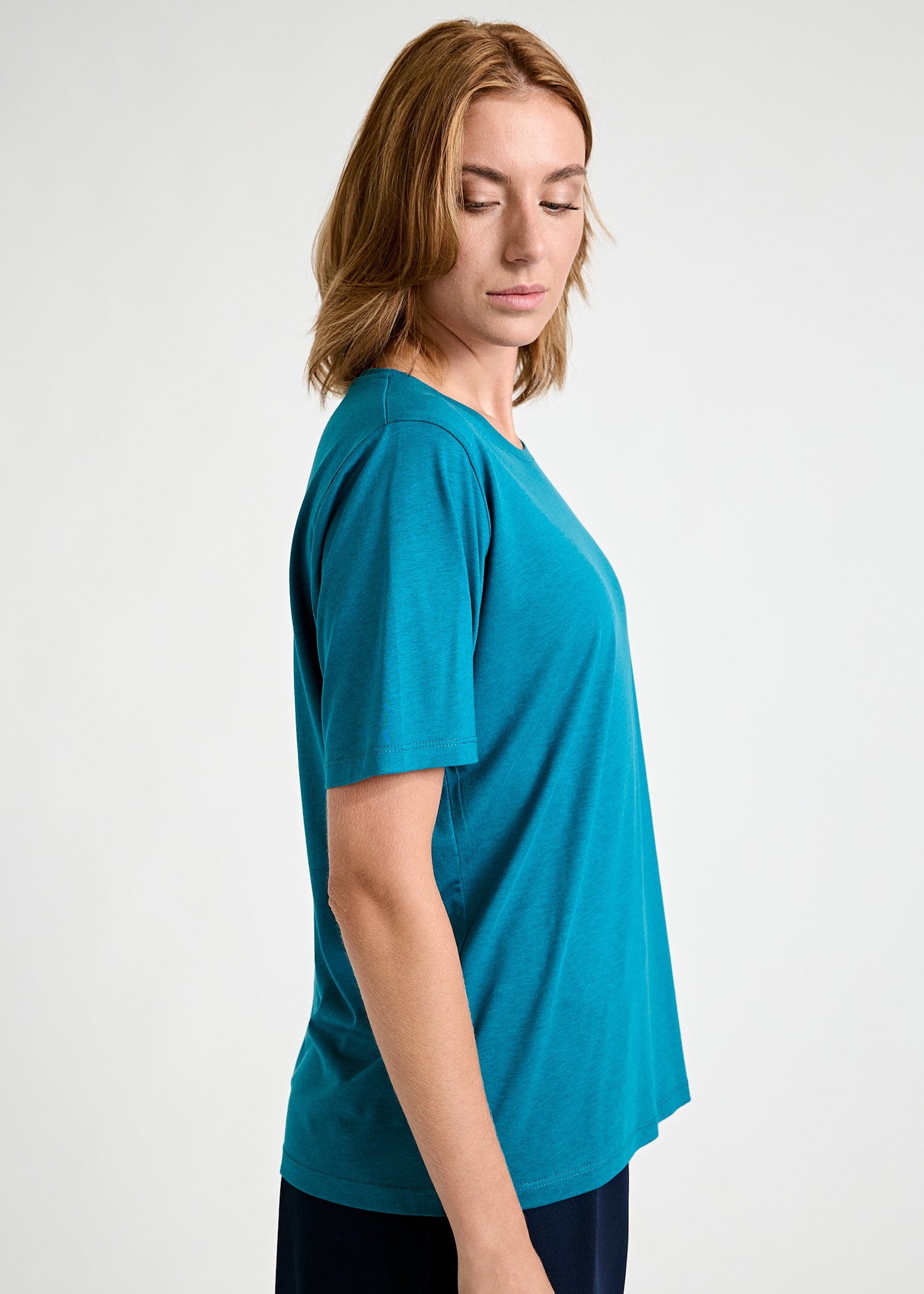 Wijld Tilda Damen WoodShirt Petrol Holzfaser T-Shirt