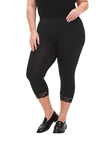 Zizzi Trousers 3/4 Leggings Spitze 2er-Pack Leggings
