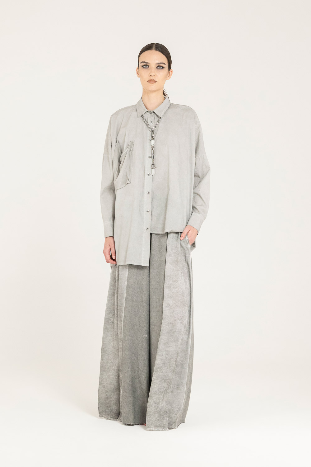 Sanctamuerte Camicie Camicia Boxy Bluse Viskose Seide
