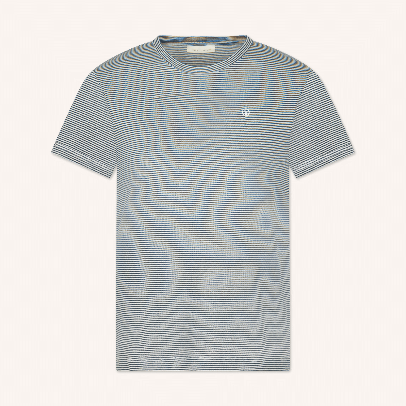 NORDLICHT Alva Gestreiftes T-Shirt grün Bio-Jersey