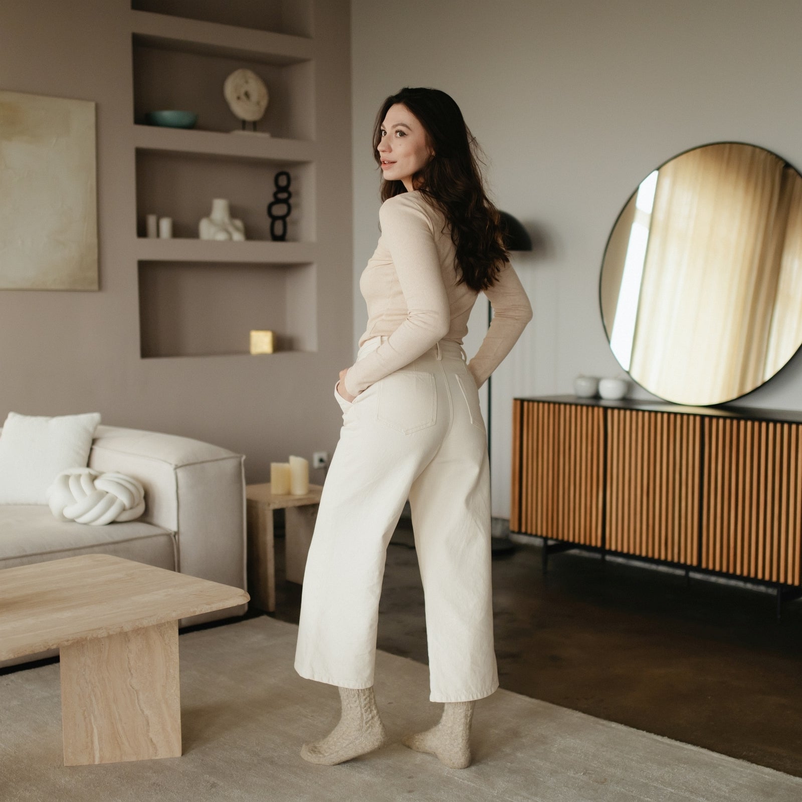 NORDLICHT Lykke Hose Damen Bio-Baumwolle A-Linie