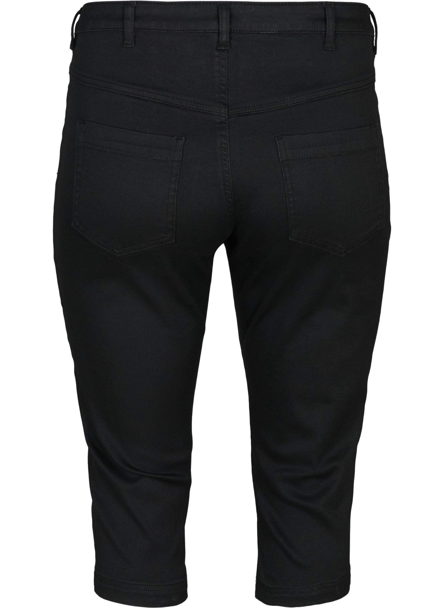 Zizzi Amy Capri Jeans Damen schwarz 3/4 High Waist