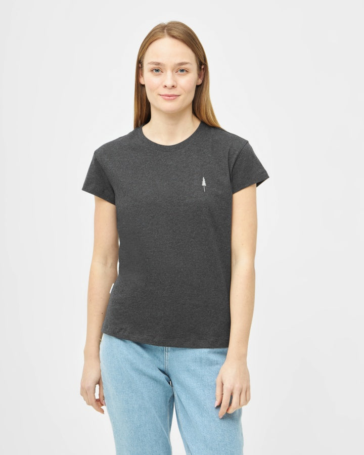 NIKIN TreeShirt Women T-Shirt Black Mel Bio-Baumwolle Damen