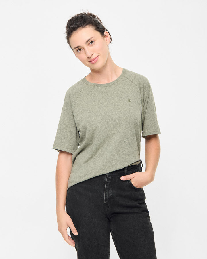 NIKIN TreeShirt Raglan Relaxed T-Shirt Cool Matcha Mel Kaffee