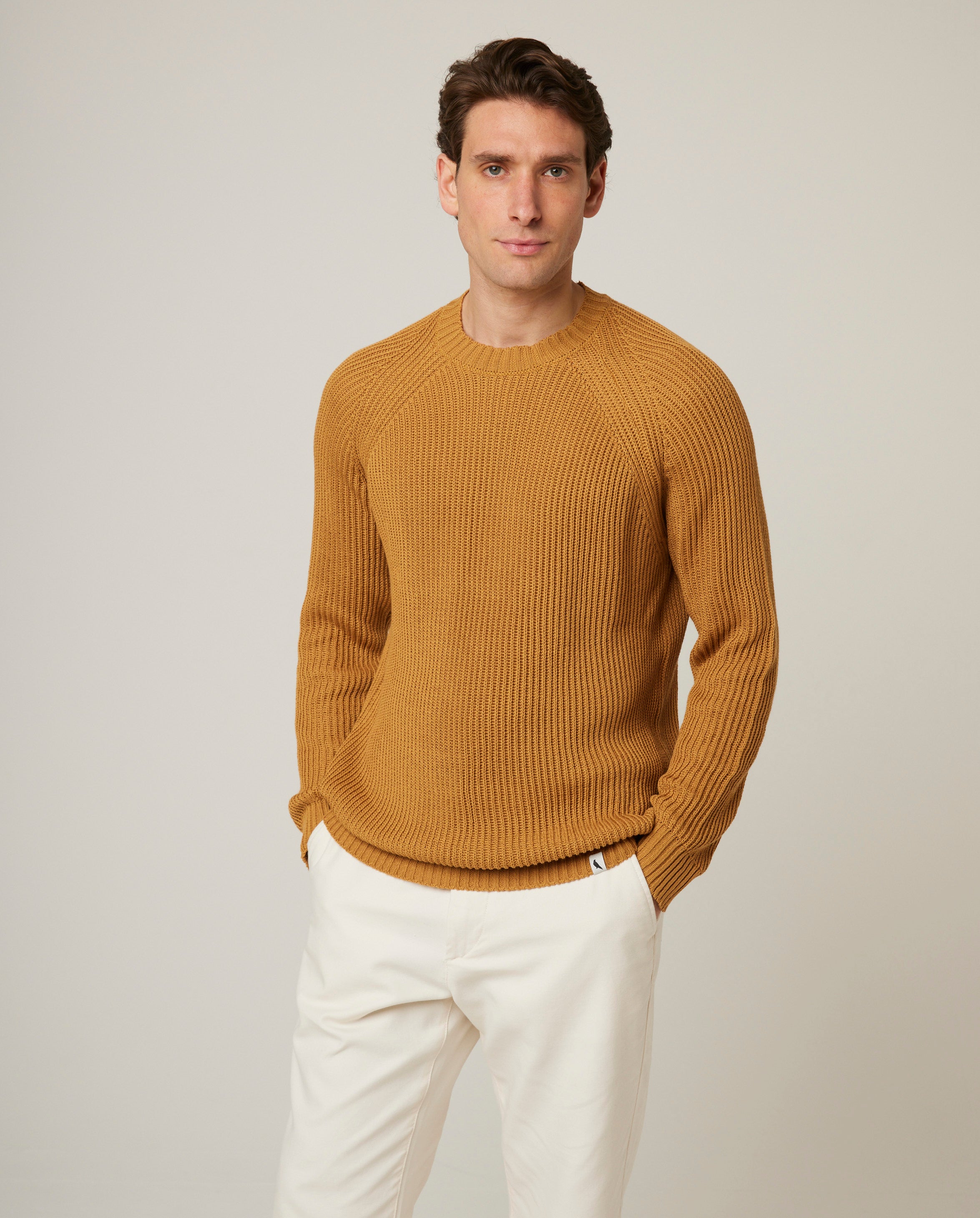 Peregrine Harry Strickpullover Herren Navy Baumwolle