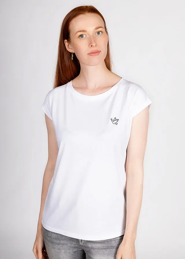 Wijld Elena WoodShirt Damen Friedensshirt Slim Lyocell