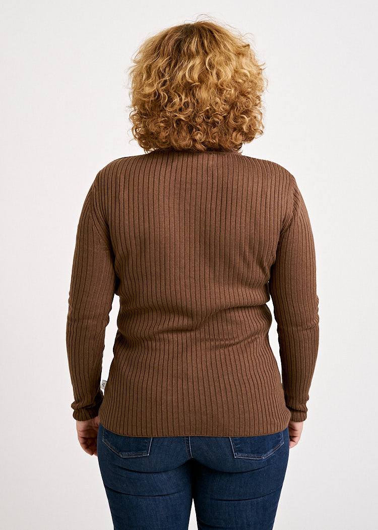 Wijld Rain Drum Rollkragen Strickpullover Damen Lyocell