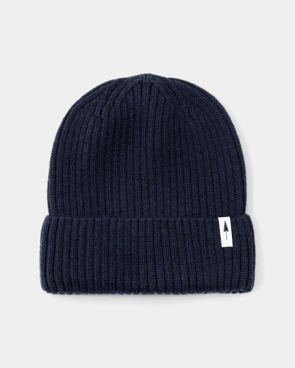 NIKIN Treeanie Merino Beanie Navy Mütze 100% Merinowolle