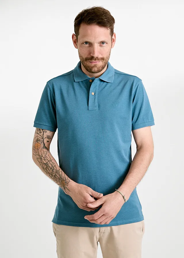 Wijld Paul Blue Stone Herren Polo-Shirt Bio