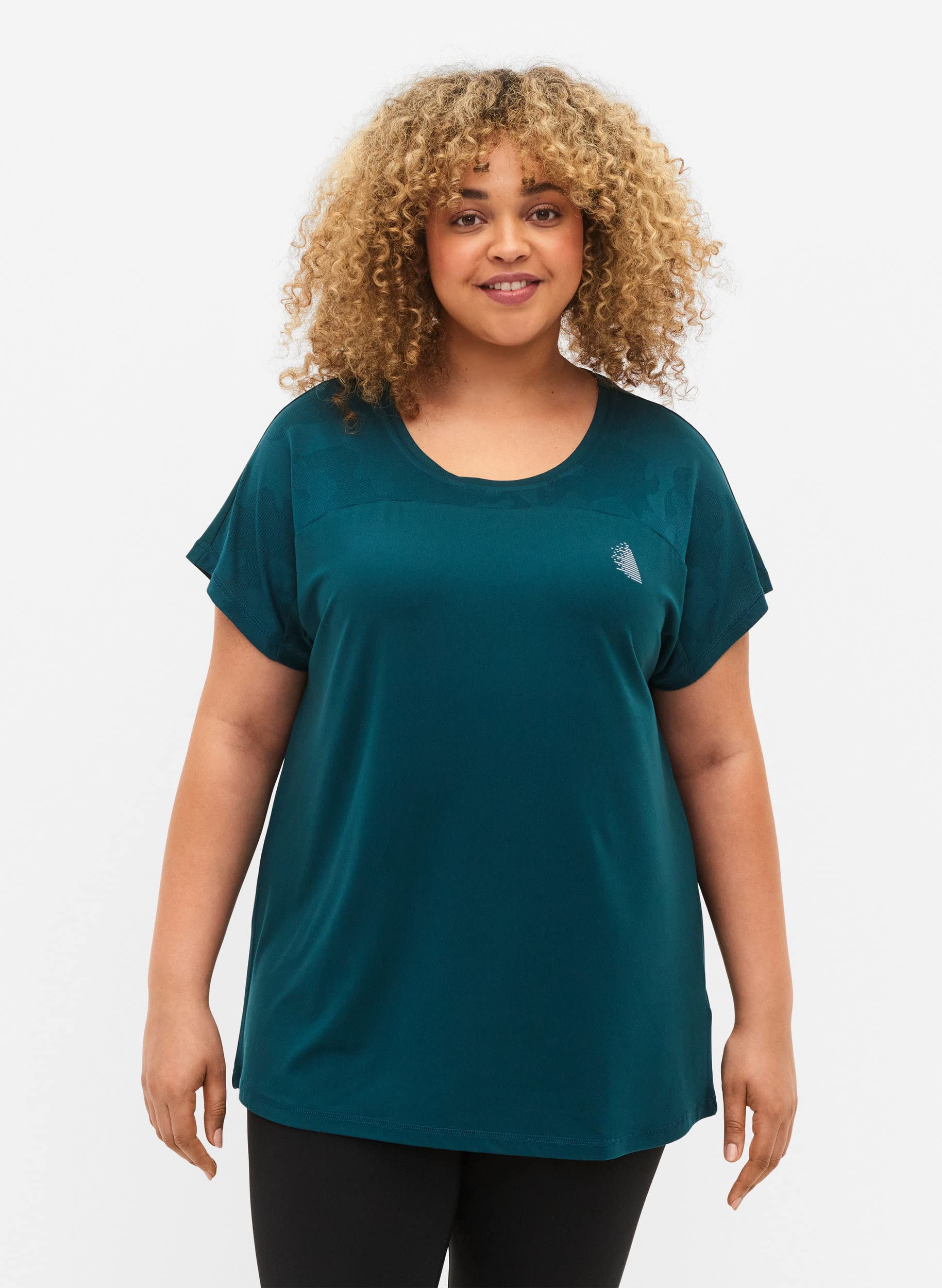 Zizzi Aktiv T-Shirt Damen Rundhals Große Größen