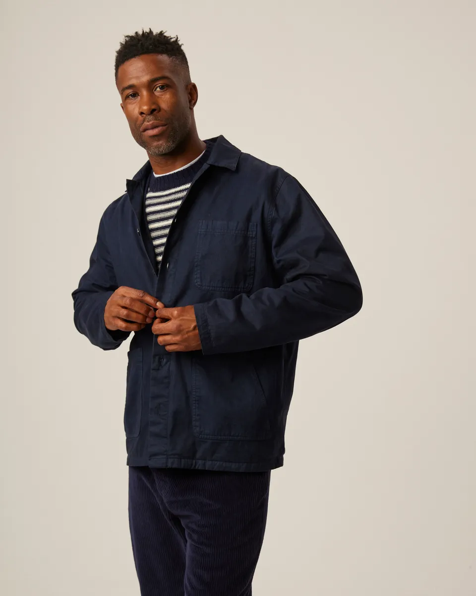 Peregrine Ashton Chore Jacke Navy Baumwolle Herren