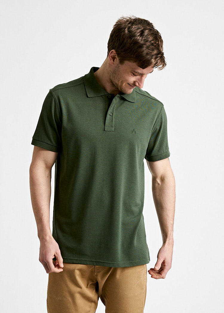 Wijld Polo-Shirt Paul Black Forest Herren Polo Slim L Lyocell