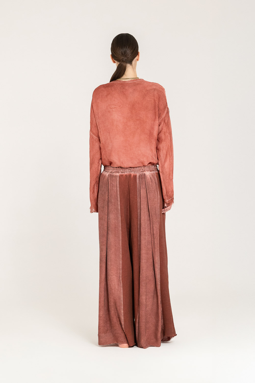 Sanctamuerte Pantaloni Loose Fit Hose Palazzo Viskose